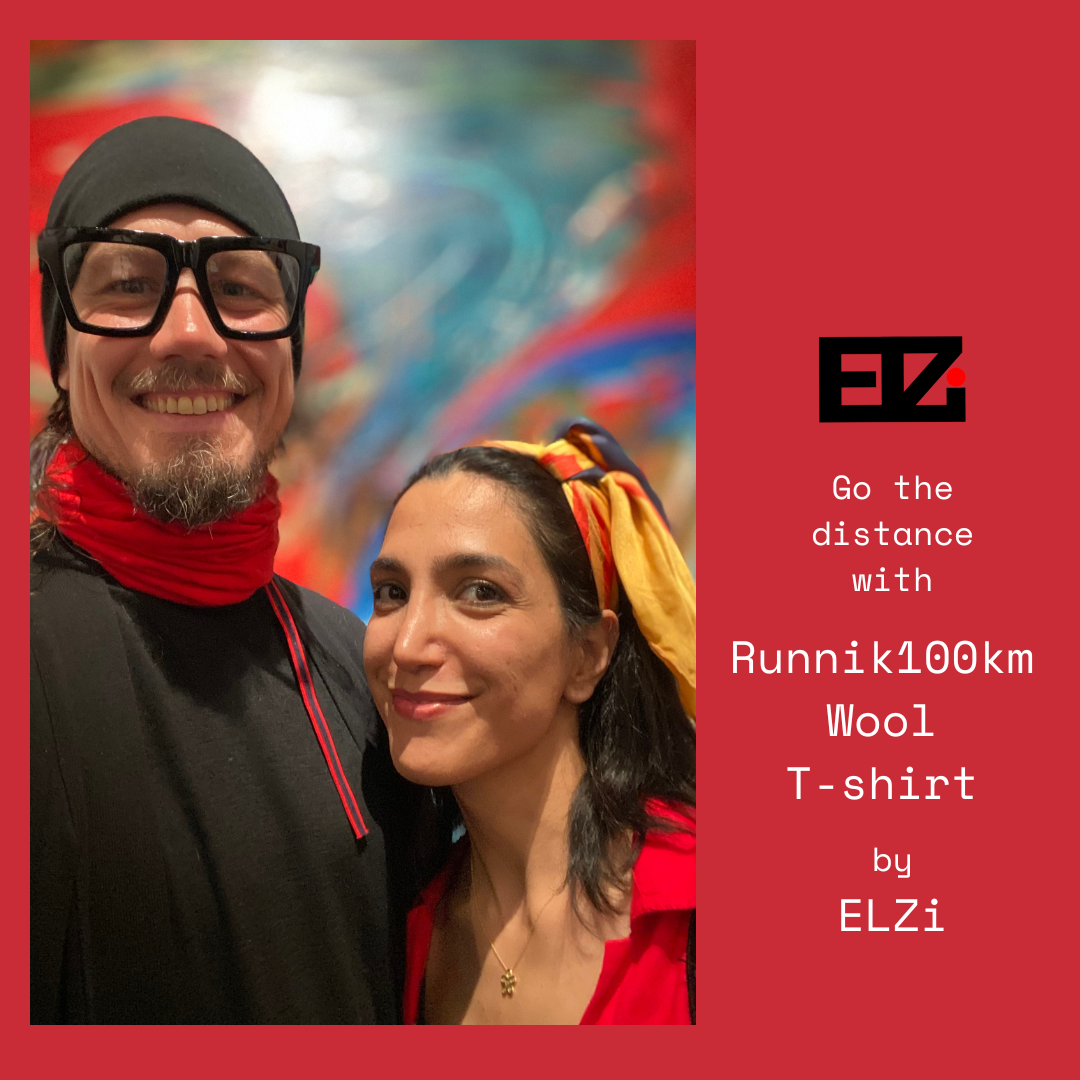 @Runnik100km Personal Running Trainer All Black Merino Wool Running T-Shirt for Men by Montreal Seamstress ELZi