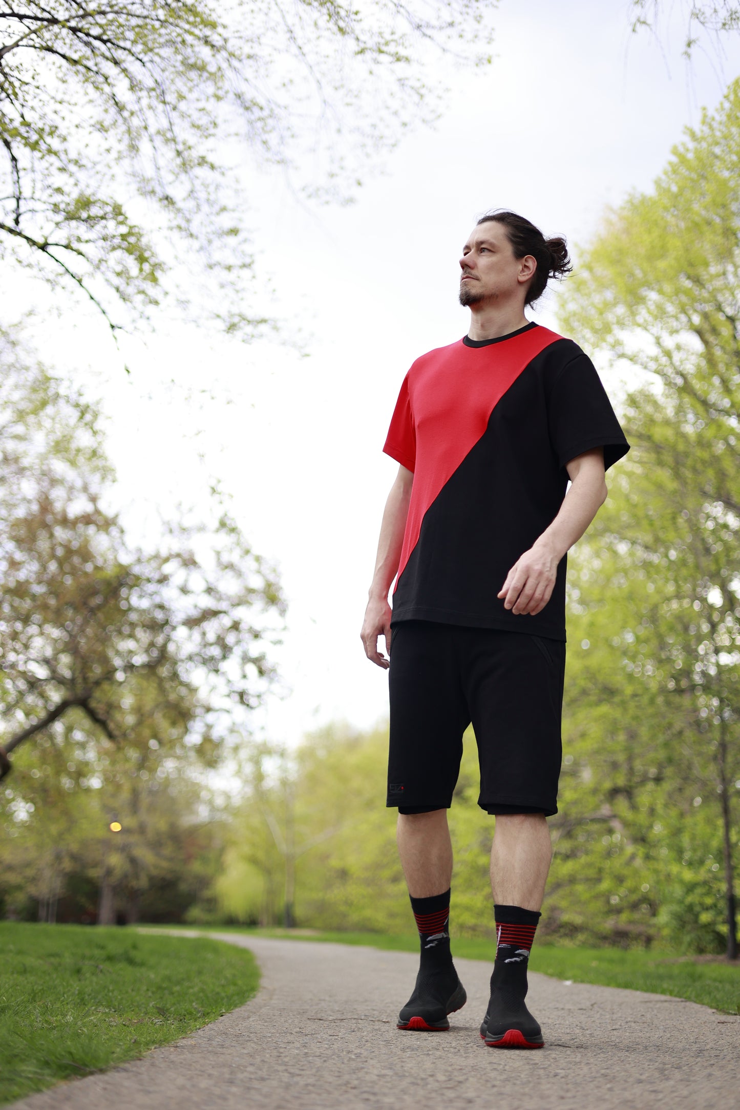 Structured and elegant black heavy shorts with liner by ELZi Nuns Island seamstress