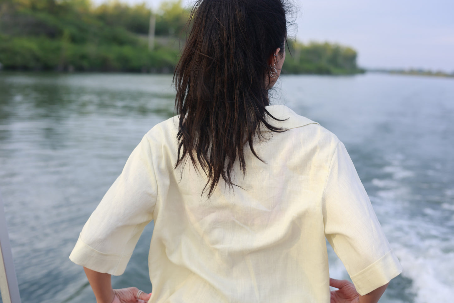 Chemise Lin Latte par ELZi, Couturière à Verdun