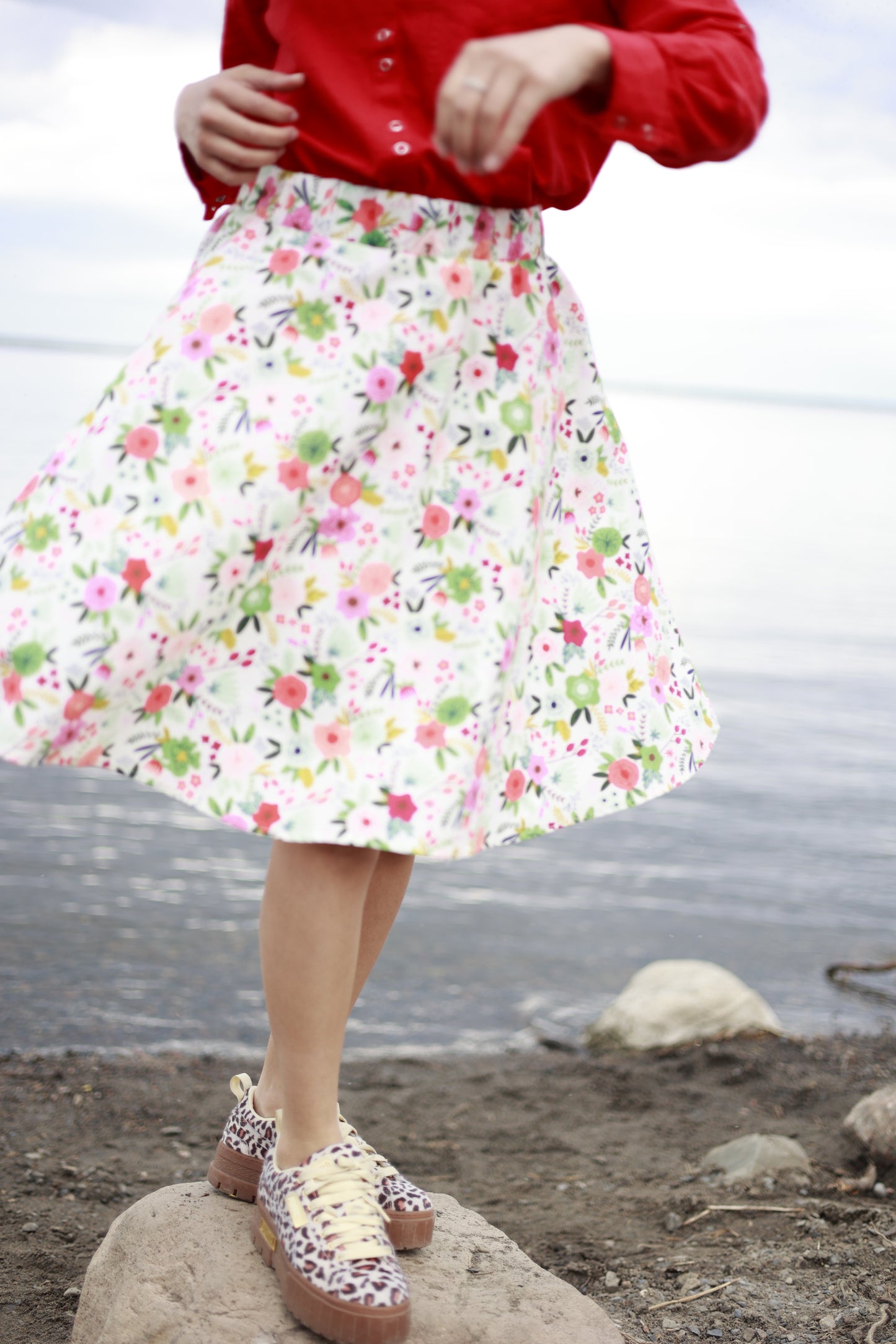 Flower party skirt spin