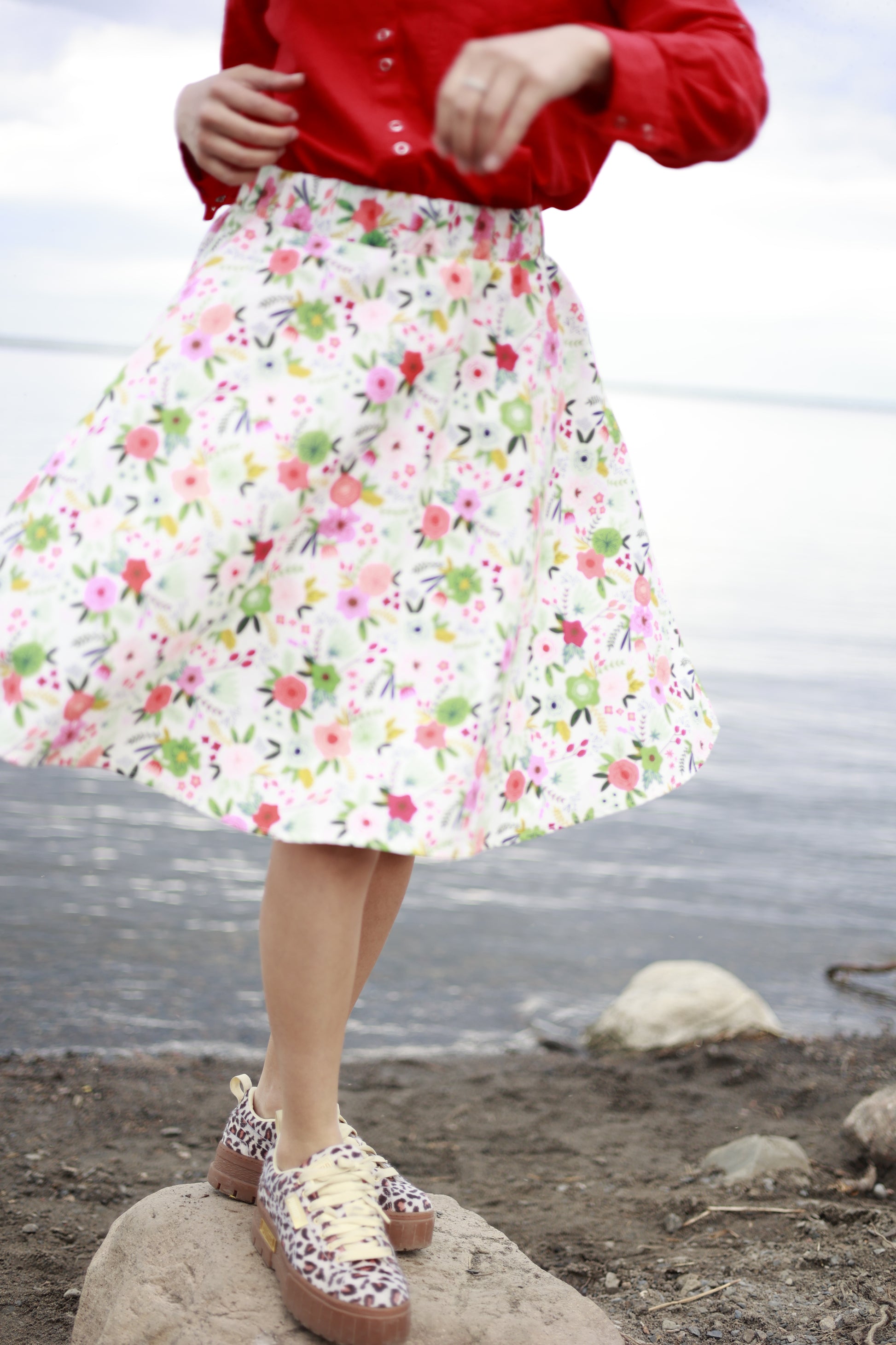 Flower party skirt spin