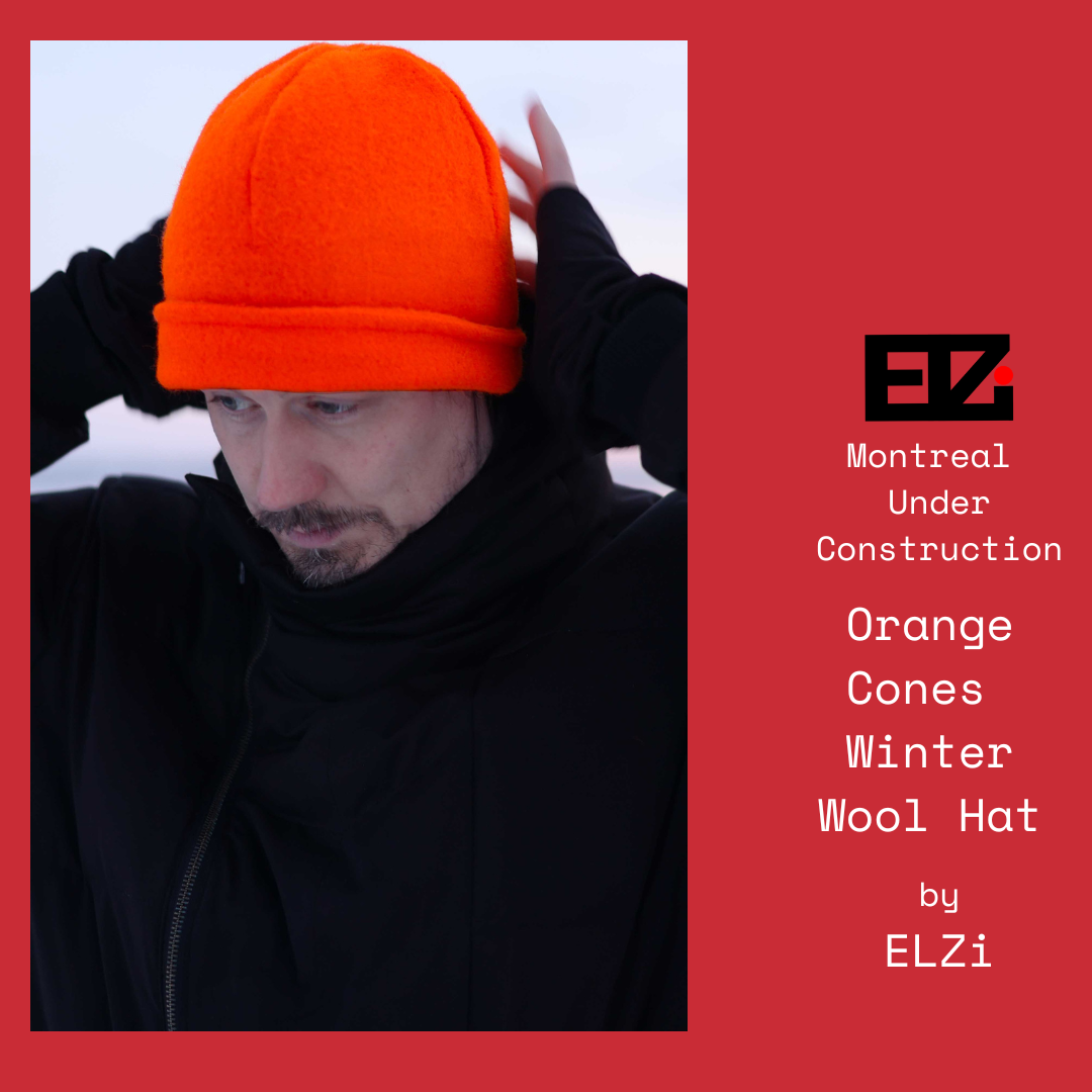 Montreal's Orange Cones Winter Wool Hat