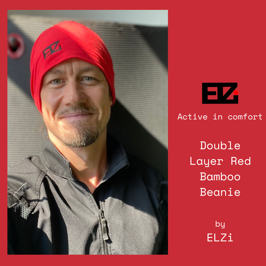 42.2 KM Red Soft Touch Bamboo Beanie - Double Layer by ELZi - Nuns Island Seamstress