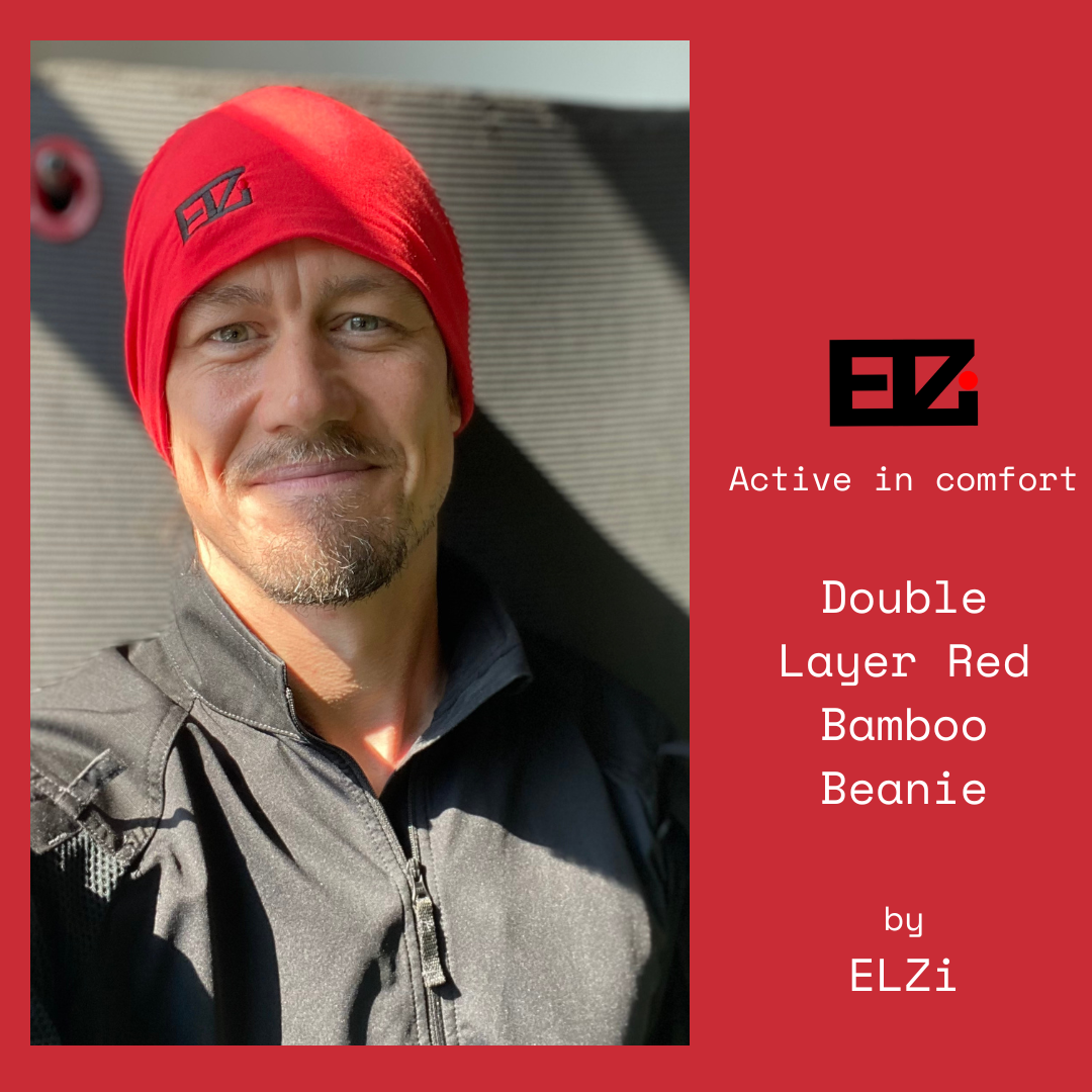 42.2 KM Red Bamboo Beanie - Double Layer