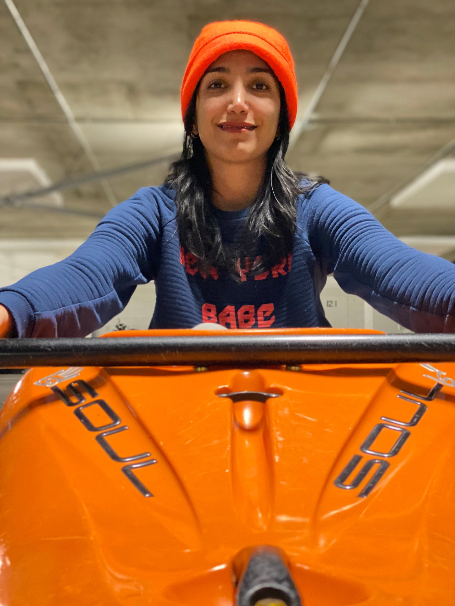 Bonnet Montreal's Orange Cones en laine
