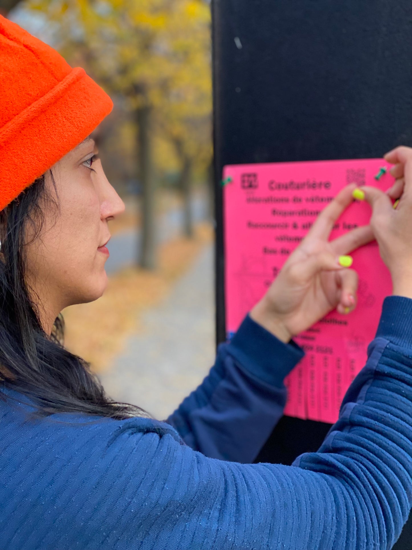 Montreal's Orange Cones Winter Wool Hat