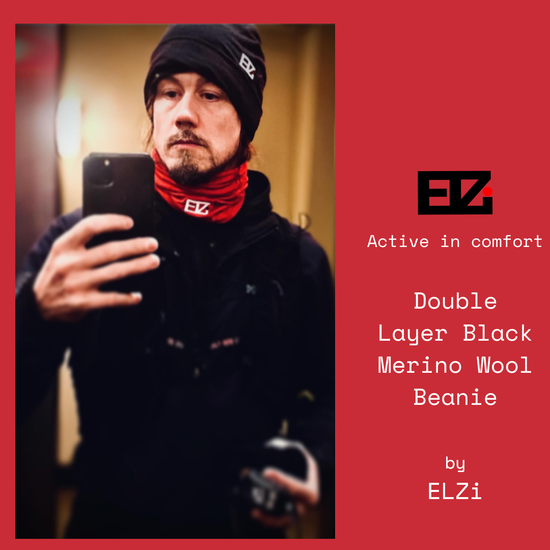 Black Merino Beanie