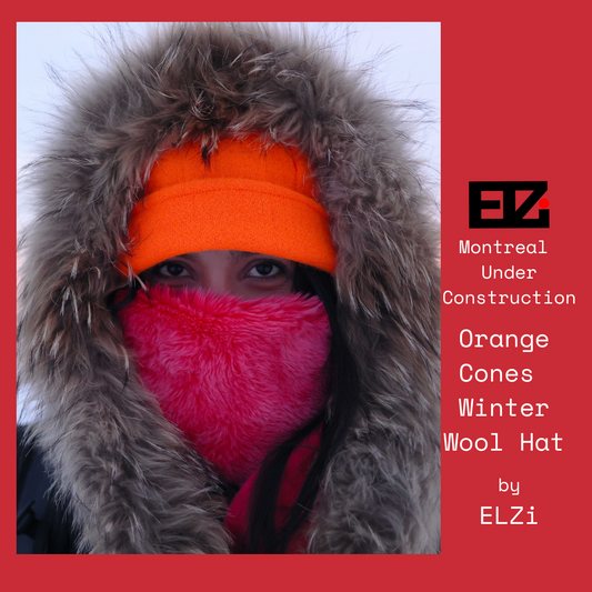 Bonnet Montreal's Orange Cones en laine