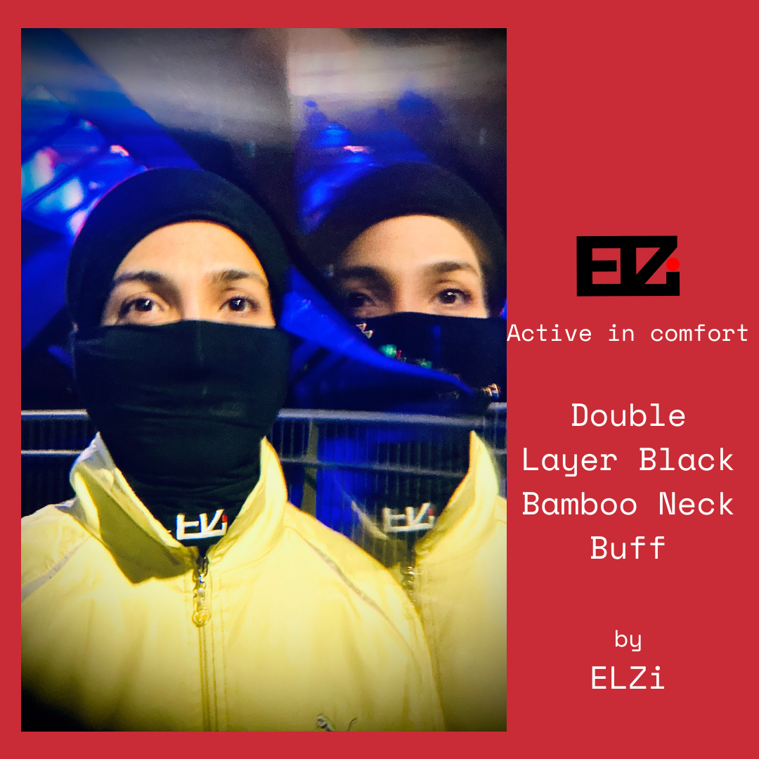 Black Bamboo soft touch Neck Warmer by ELZi The Montreal Seamstress.