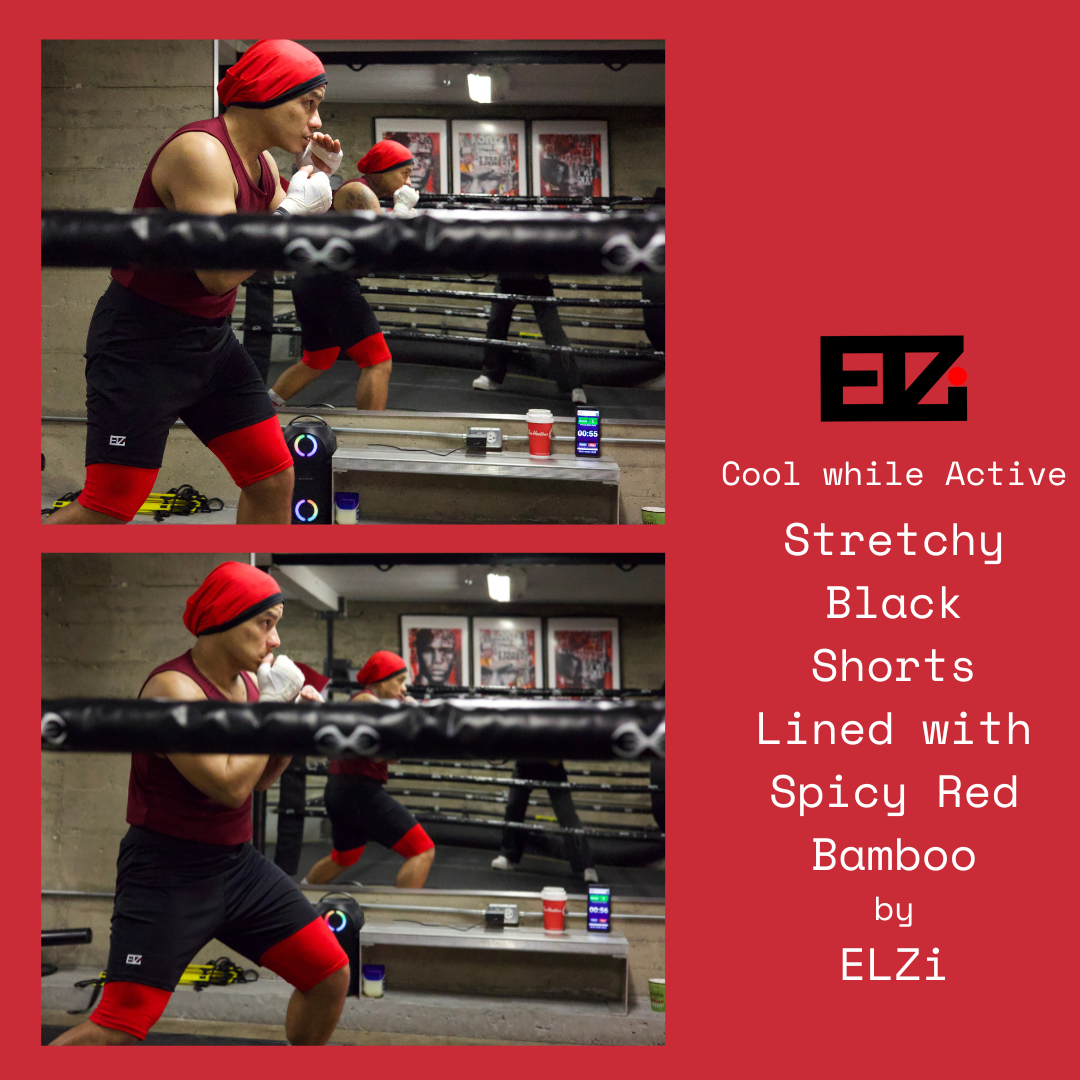 Some more footwork at counterback studio with the ELZi Stretchy Black Shorts.