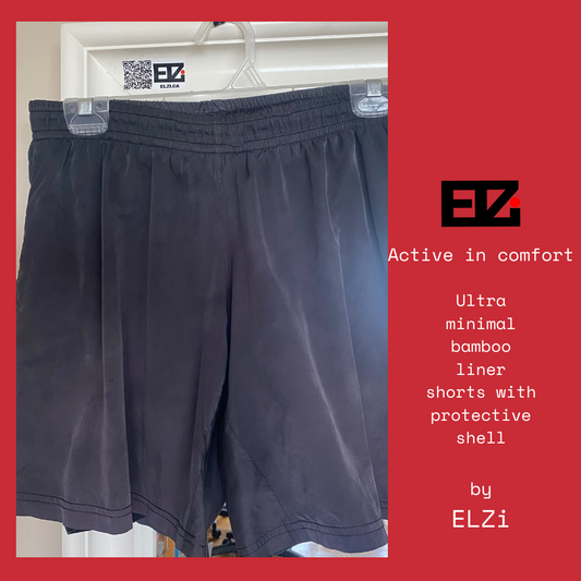 Ultra minimal bamboo liner shorts with protective shell