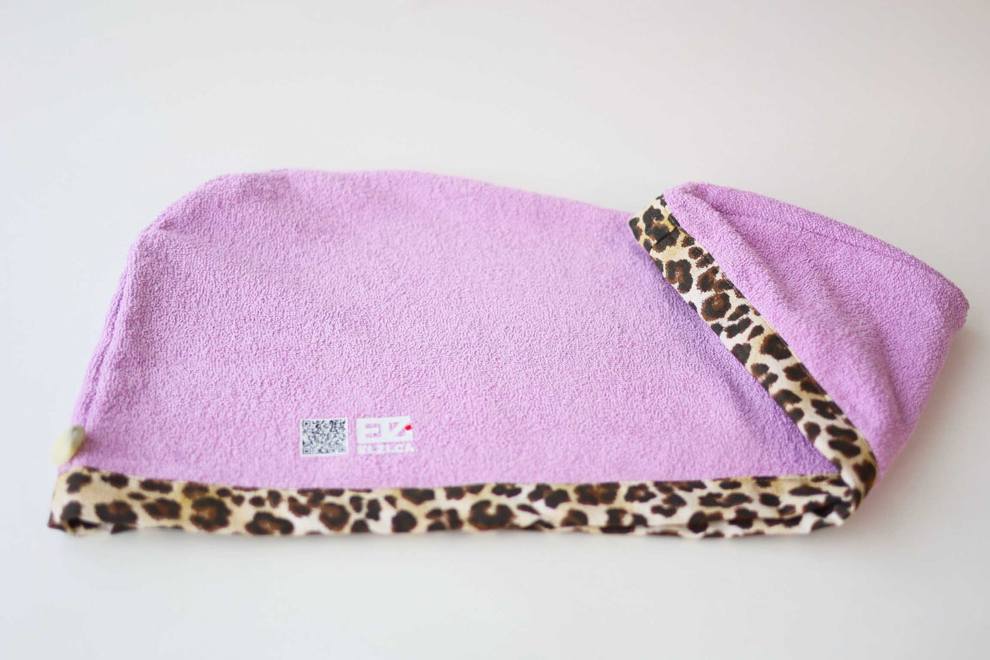 Hair Drying Towel Cap ,Leopard border