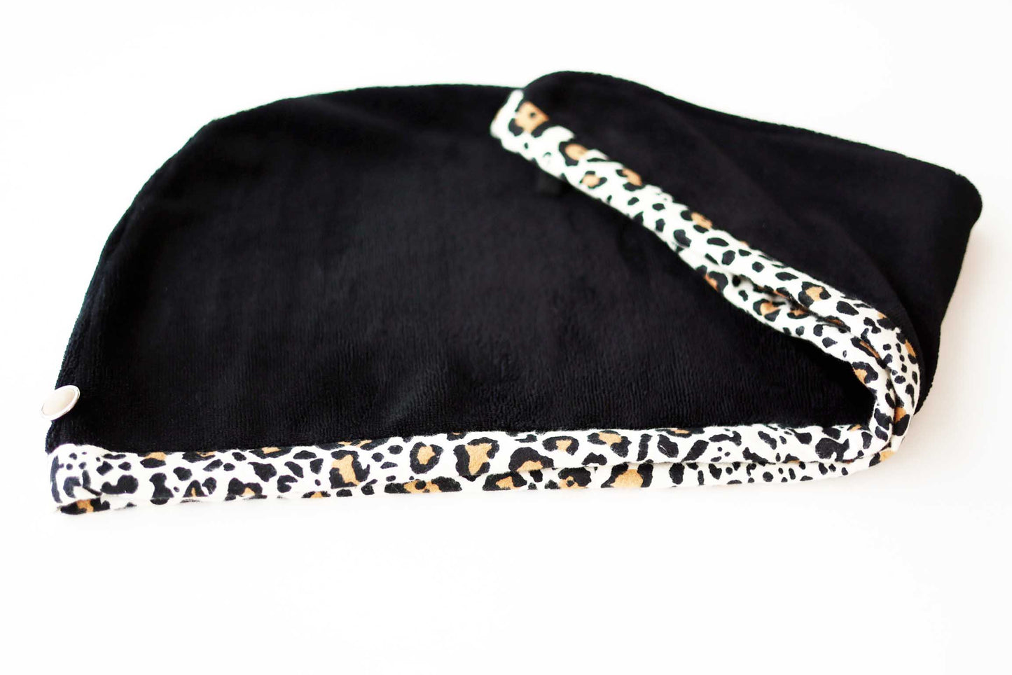 Hair Drying Towel Cap  ,Leopard border