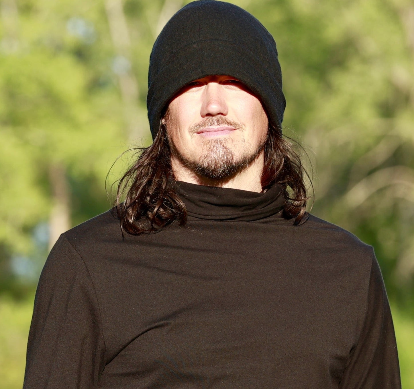 Whitewater Merino hat. All seasons hat for bushcraft. Model is Jonathan Brunelle.