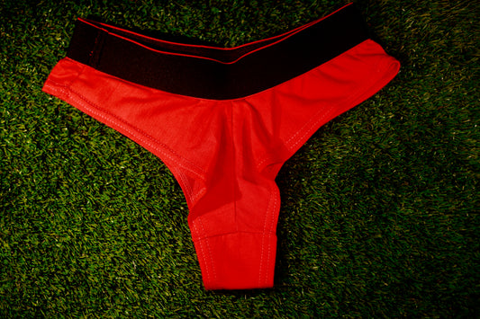 Black View of the Red Passion Merino Lingerie, Women Underwear by ELZi, Montreal Seamstress.