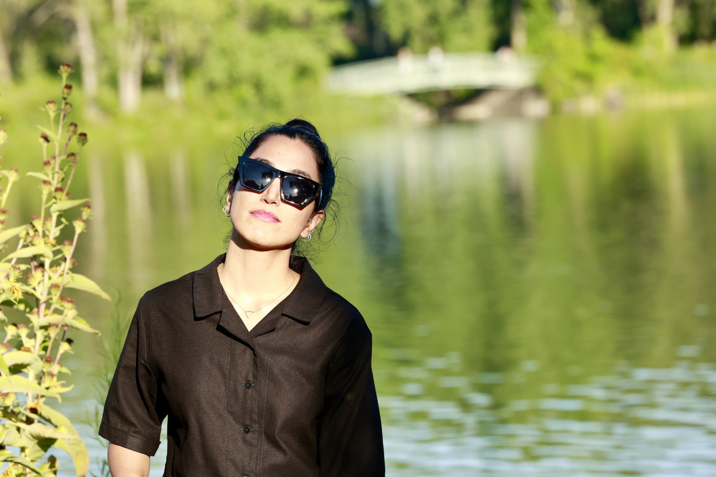 Black Linen Shirt from ELZi, Montreal Seamstress.