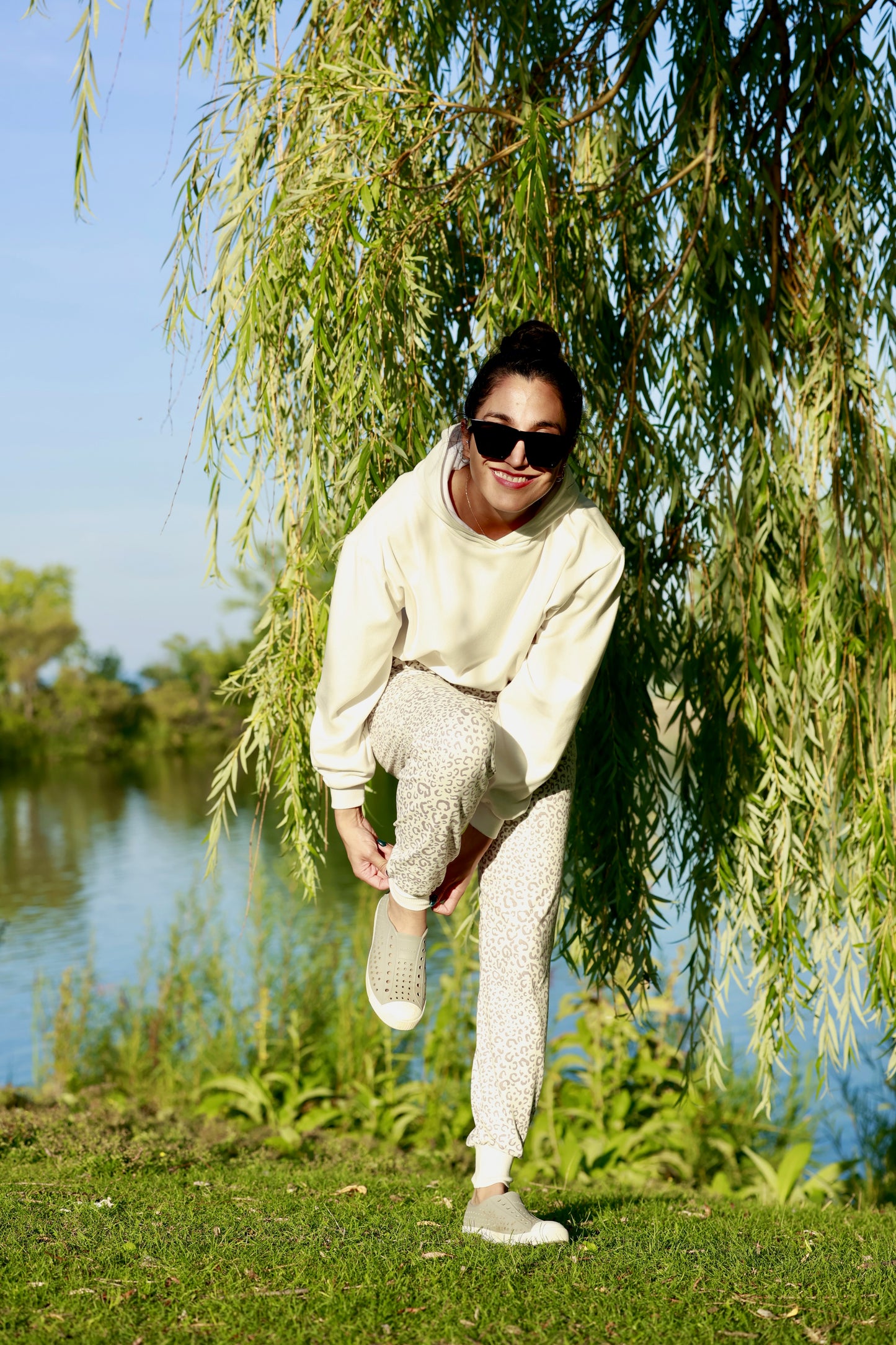 ELZI Wild Animal Grey Pattern Super Soft Sweater