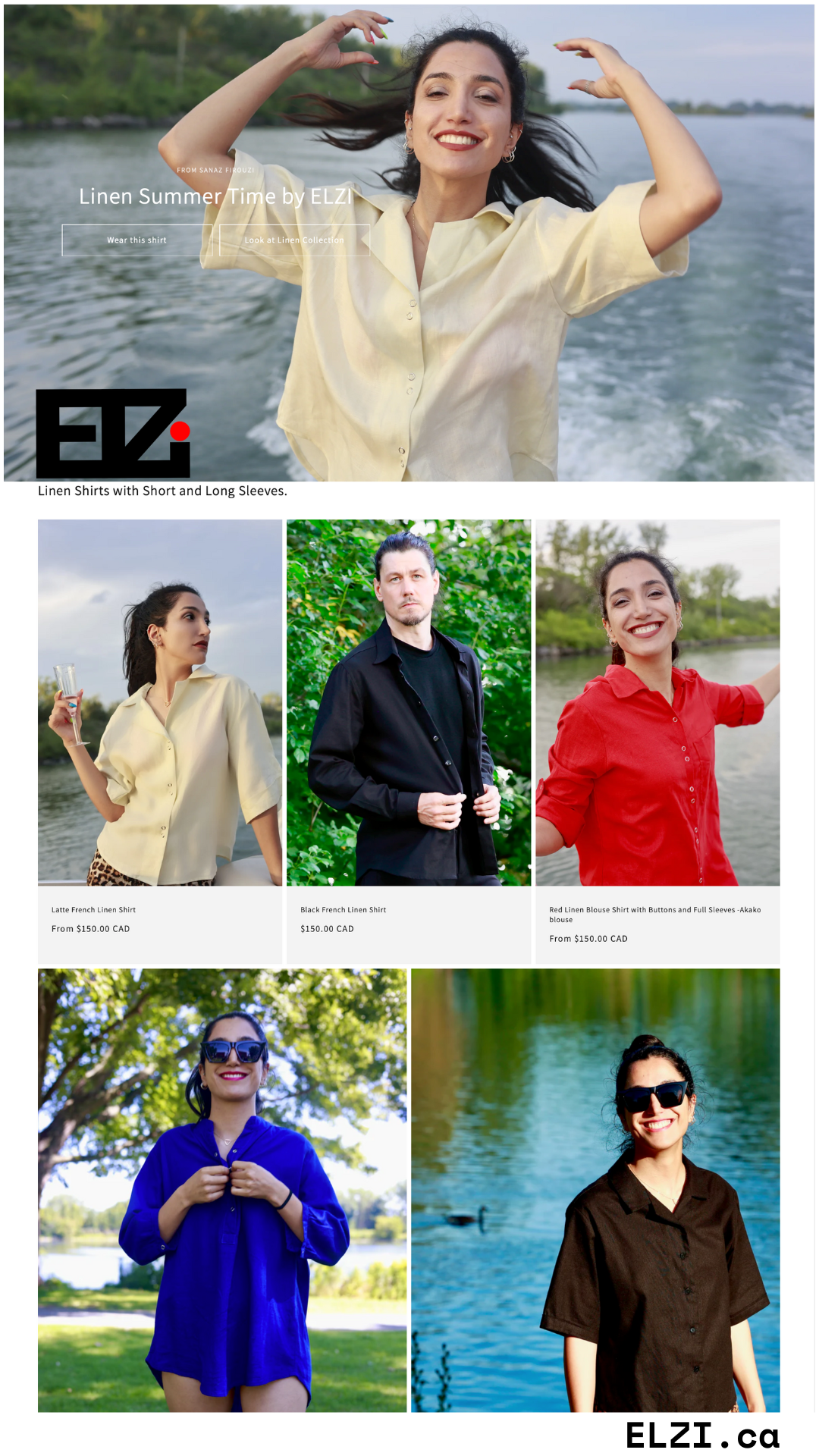 Elzi french linen shirt collection