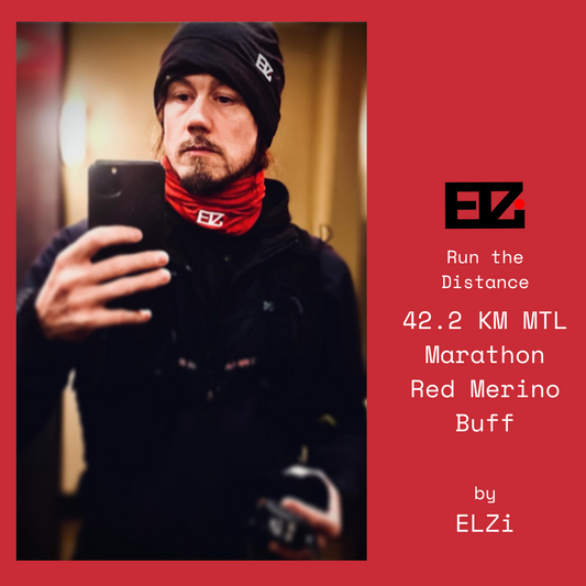 Red Merino neck warmer by ELZI.ca couturière Montreal.