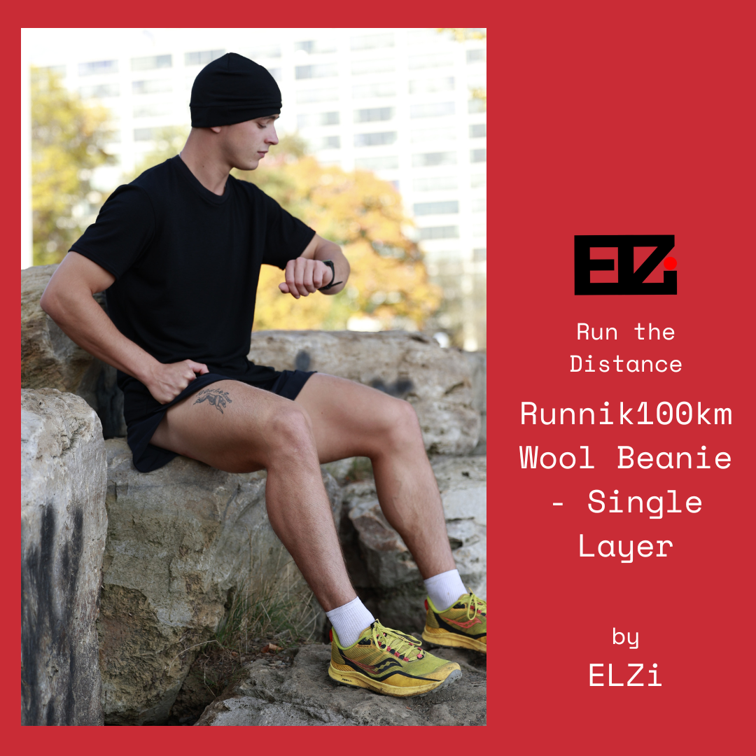 ELZI runnik100km Wool Beanie - Single Layer