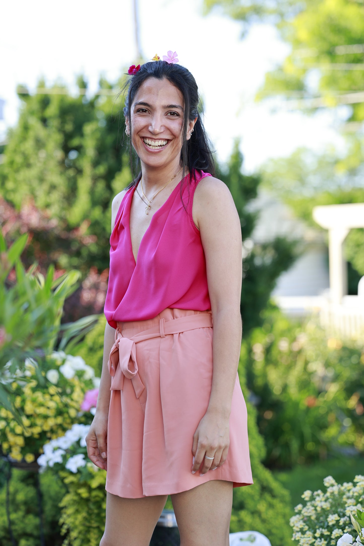 Pink Top to stand out in green nature