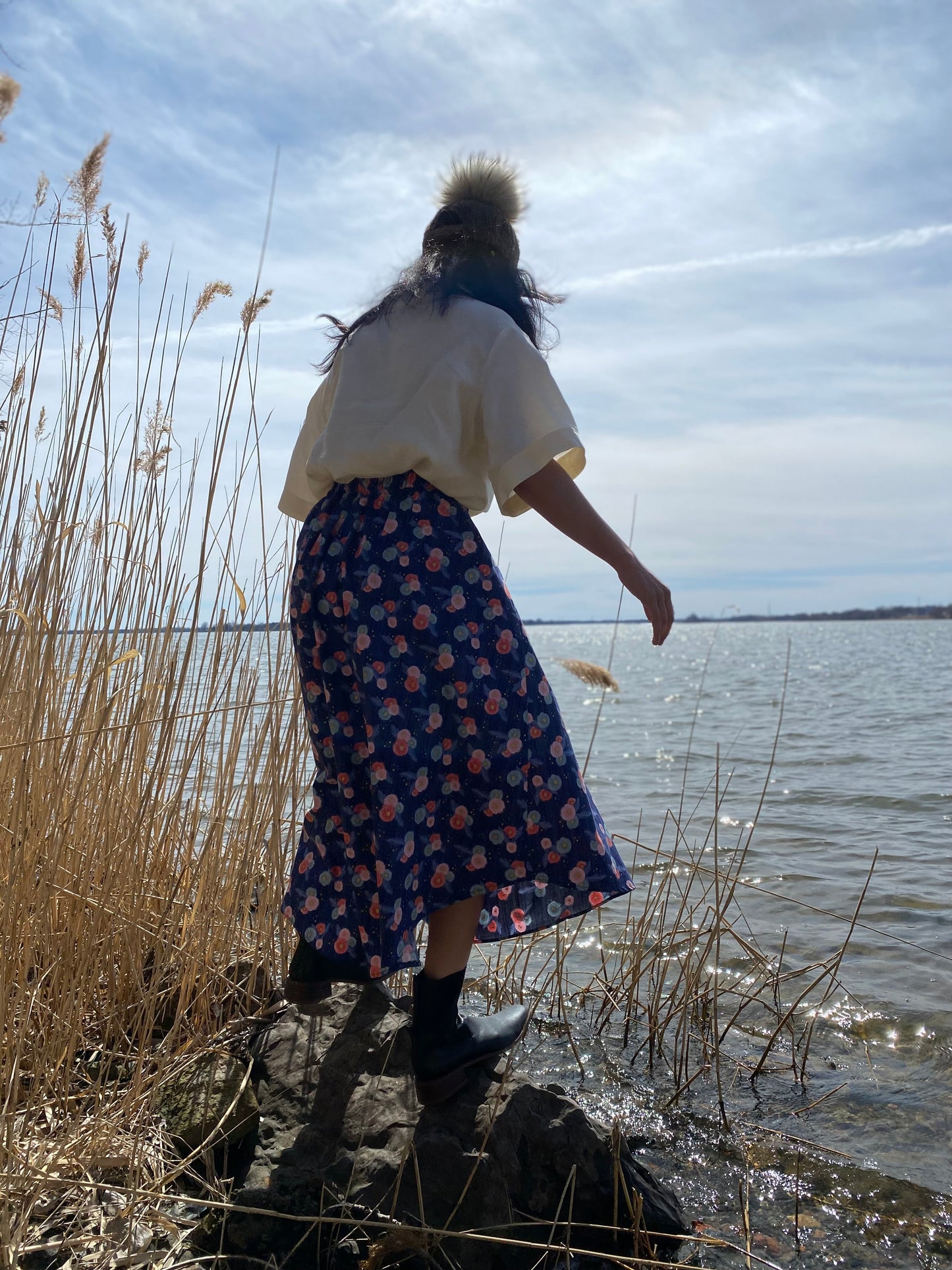 Solar Eclipse Golden Night Skirt by ELZi of Nuns Island