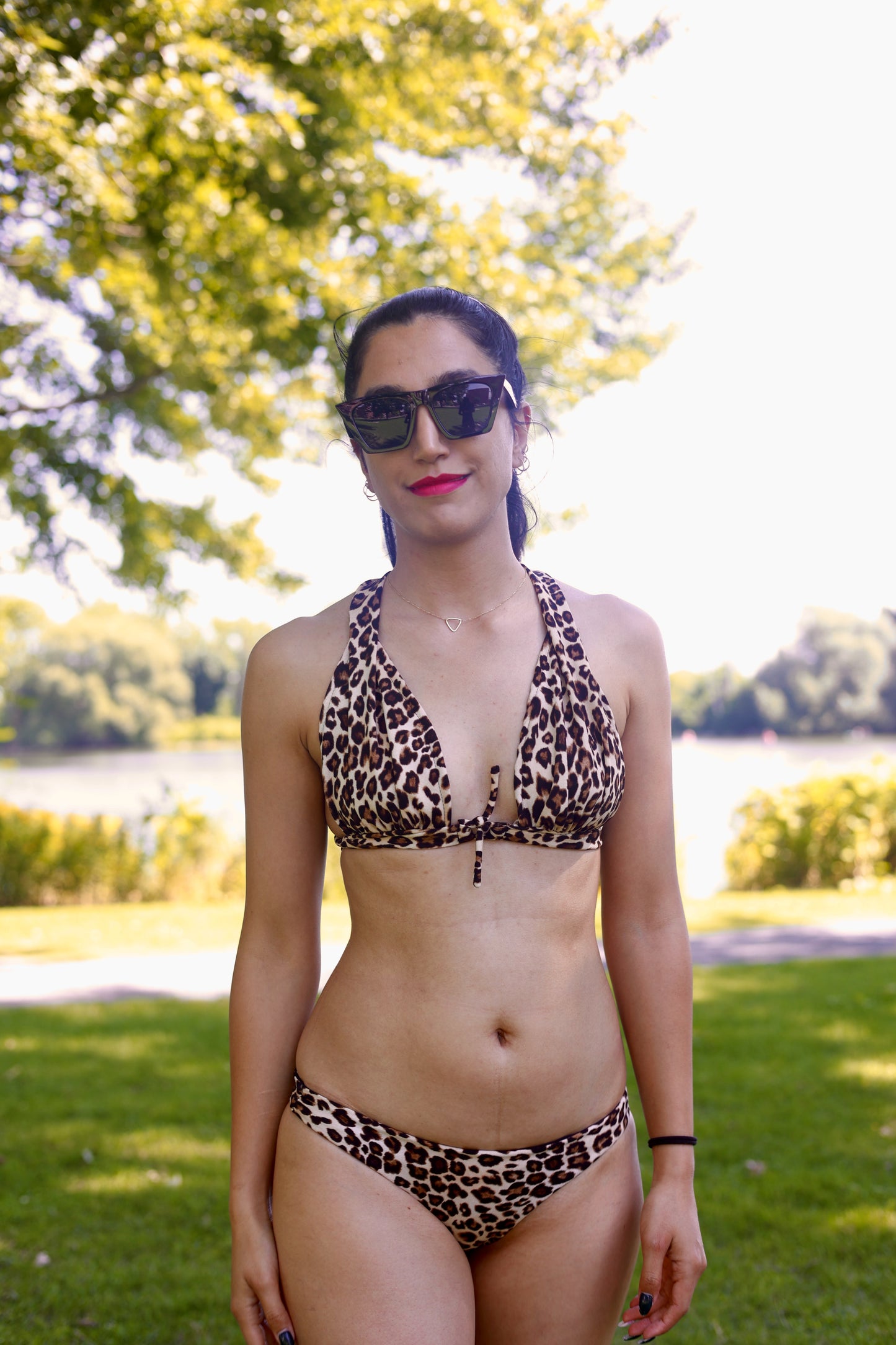Leopard Pattern Women's Swimwear, Swimsuits & Bathing Suits.