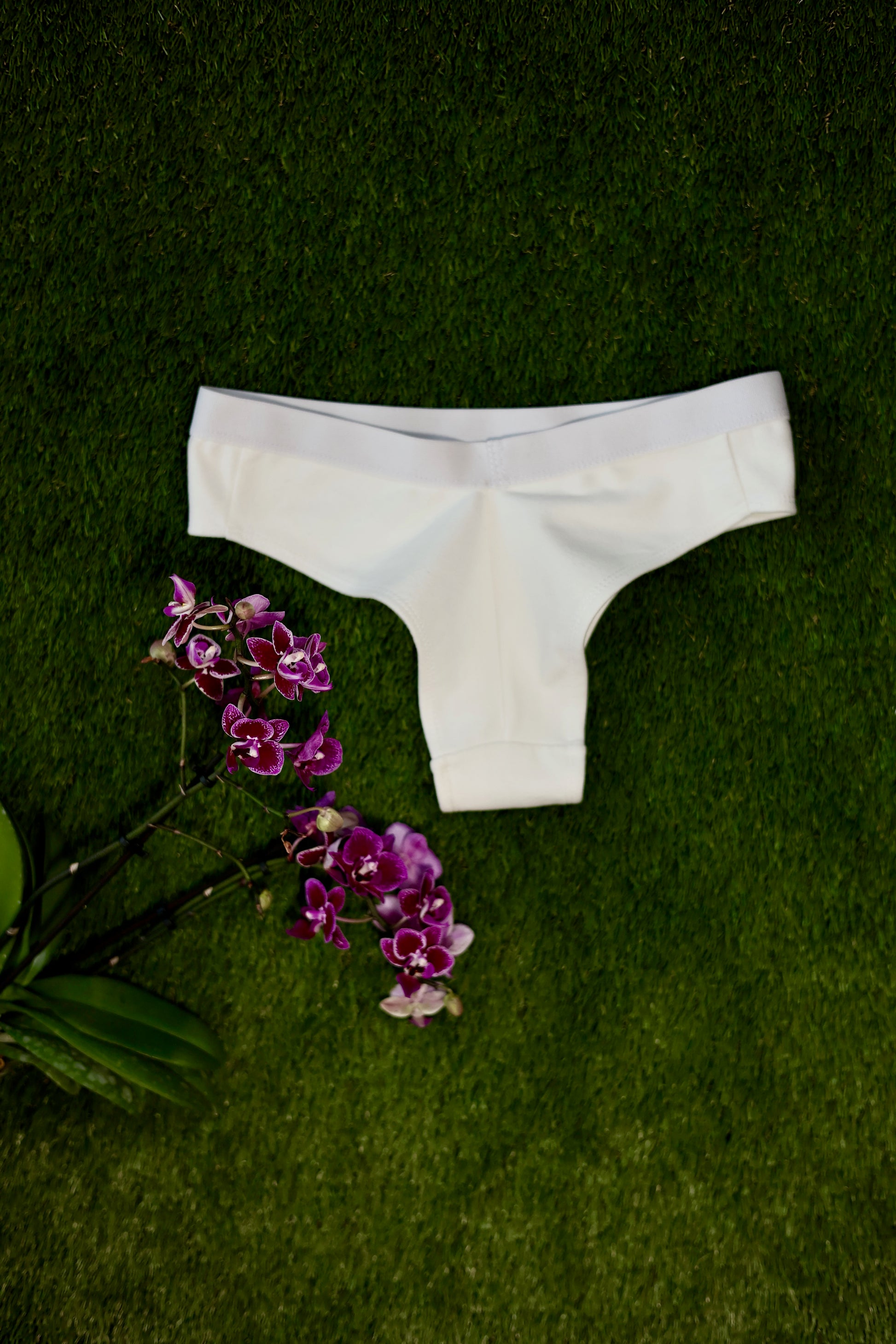 back view of white soft underwear