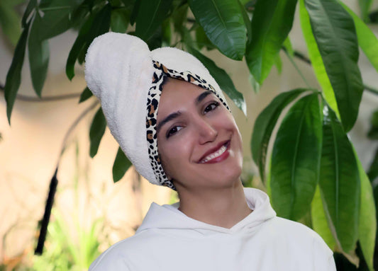 ELZI Leopard Hair Towel - Nun's Island Classic Edition