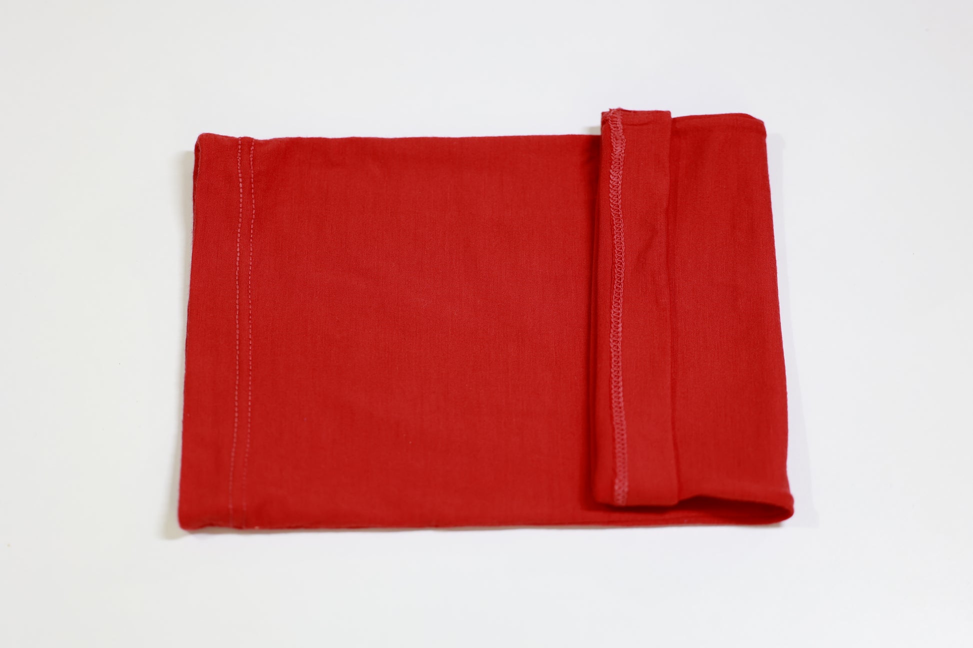 Folded Red Merino Neck Warmer by EZLi.